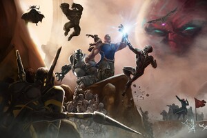 Avengers Defeating Thanos Wallpaper