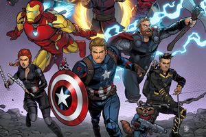 Avengers Endgame Final Fight (1336x768) Resolution Wallpaper