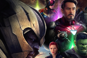 Avengers Endgame Movie Poster Illustration 5k