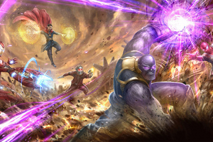 Avengers Infinity War Fanart (2560x1024) Resolution Wallpaper