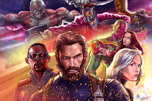 Avengers Infinty War 2018 4k Artwork (1336x768) Resolution Wallpaper