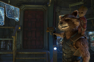 Baby Groot And Rocket Raccoon In Guardians of the Galaxy Vol 2