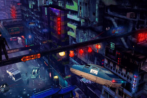 Balde Runner Cyberpunk Scifi Future 4k