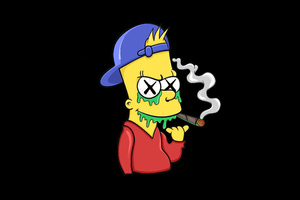 Bart Simpson Minimal 5k (1336x768) Resolution Wallpaper