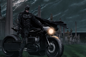 Batbike Gotham (5120x2880) Resolution Wallpaper