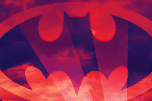 Batman 1989 Logo Red 5k