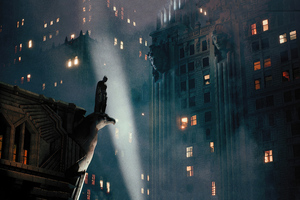 Batman Above Gotham City (2560x1600) Resolution Wallpaper