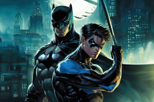 Batman And Nightwing Team Up (1600x900) Resolution Wallpaper