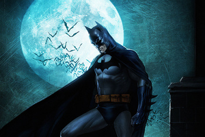 Batman Art Knight (2048x2048) Resolution Wallpaper
