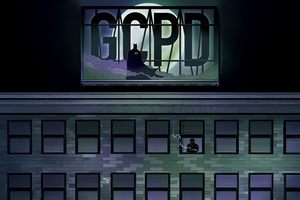 Batman At Gcpd Headquarters (3000x2000) Resolution Wallpaper