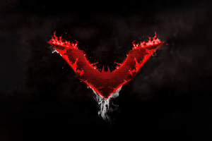 Batman Beyond Logo Dark 8k Wallpaper