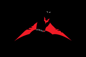 Batman Beyond Red Wings Minimal 8k Wallpaper