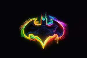 Batman Colorful Logo 5k (1024x768) Resolution Wallpaper