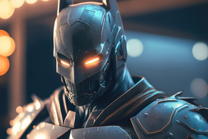 Batman Cybernetic Suit 2023 (1360x768) Resolution Wallpaper