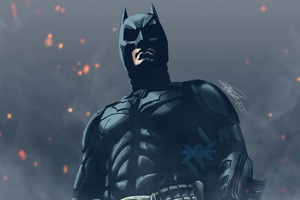 Batman Digital Paint Art 4k
