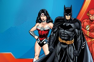 Batman Flash Wonder Woman Dc Superheroes Comic Art 5k