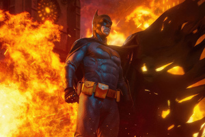 Batman Gotham Burning Wallpaper