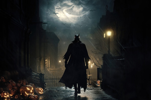 Batman Gothic Halloween (1366x768) Resolution Wallpaper