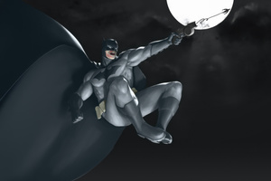 Batman Grappling Hook Night Action Scene (1024x768) Resolution Wallpaper