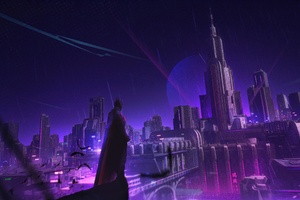 Batman In Gotham Rising Above (2560x1024) Resolution Wallpaper