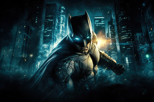 Batman In The Heat Of Action Wallpaper