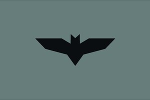 Batman Justice League Logo Minimalism (1366x768) Resolution Wallpaper