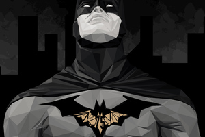 Batman Low Poly 8k (320x240) Resolution Wallpaper