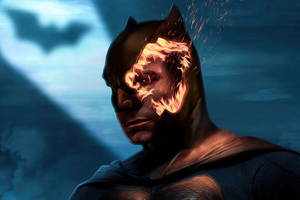 Batman Mask Burning (1400x900) Resolution Wallpaper