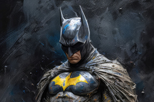 Batman Oil Painting (2048x2048) Resolution Wallpaper