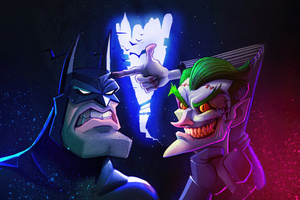 Batman Ongoing Battle With The Joker (2560x1024) Resolution Wallpaper