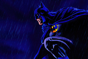 Batman Rain Comic Art 5k Wallpaper