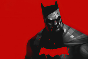 Batman Red Series Comic Cover 4k