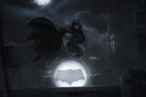 Batman Sitting On Bat Signal 5k Wallpaper