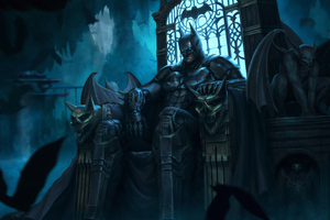 Batman Sitting On Throne