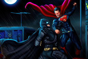 Batman Super Man Artwork