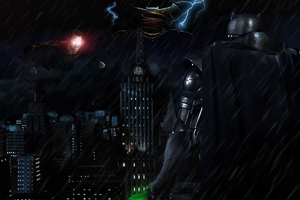 Batman Vs Superman Showdown Artwork