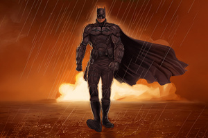 Batman Walking Through Darkness (2560x1600) Resolution Wallpaper