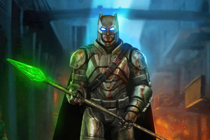 Batman With Kryptonite Sword Wallpaper