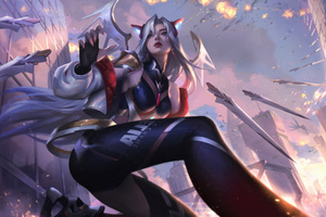 Battle Acrane Irelia Fan Art (320x240) Resolution Wallpaper