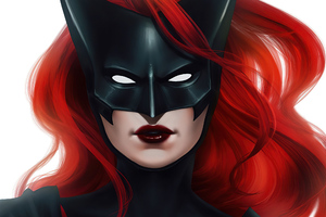 Batwoman Red Hair (320x240) Resolution Wallpaper