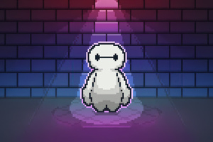 Baymax 8 Bit (1024x768) Resolution Wallpaper