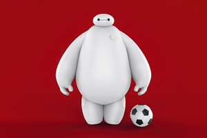 Baymax With Ball Wallpaper