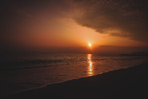 Beach Shore During Sunset