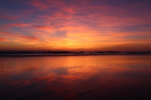 Beach Sunset Evening 4k