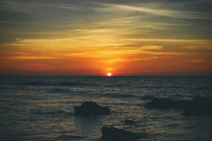 Beach Sunset Sea Sunrise 5k