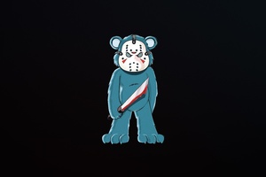 Bear Horror With Sword 4k