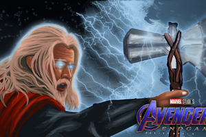 Bearded Thor Avengers Endgame 4k