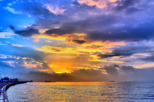 Beautiful Sea Sunset Wallpaper