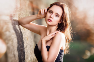 Beautiful Woman Under Blossom Tree (1920x1200) Resolution Wallpaper