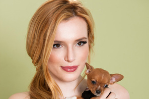 Bella Thorne With Dog